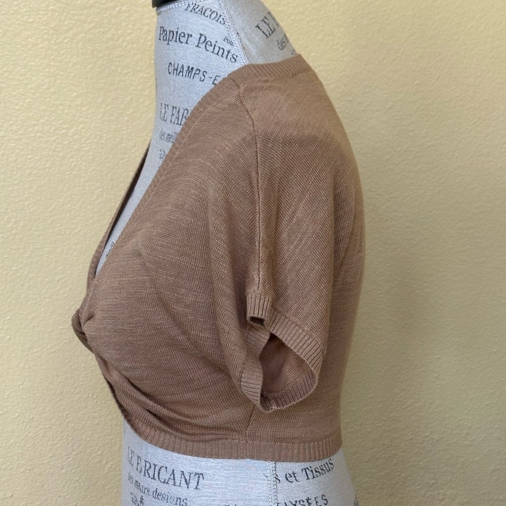 L*Space “Riley” Cropped Sweater Knit Top in Toffee Size XS New Without Tags! - Picture 9 of 11